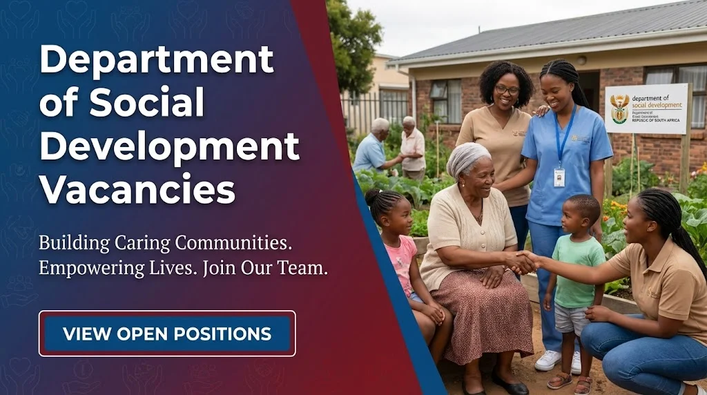 Department of Social Development Vacancies in Gauteng & Across South Africa