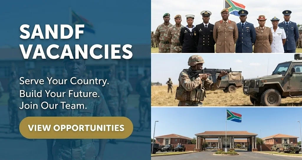 SANDF Vacancies in Department of Defence South Africa